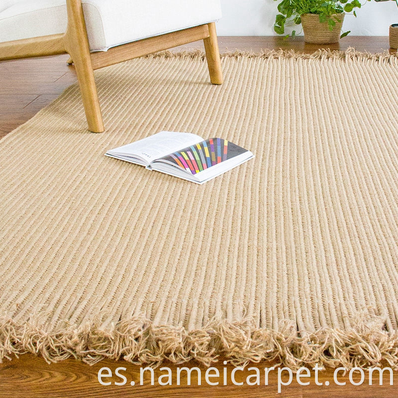 Living Room Jute Hemp Braided Woven Carpet Area Rugs 207